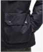 Men's Barbour Valley Waxed Cotton Jacket - Black