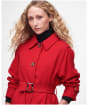 Women's Barbour Alberta Wool Trench Coat - Blaze Red / Hessian