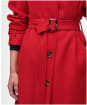 Women's Barbour Alberta Wool Trench Coat - Blaze Red / Hessian