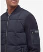 Men's Barbour International Fulton Zip Front Quilted Sweatshirt - Black
