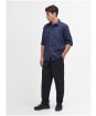Men's Barbour Newhaven Long Sleeve Cotton Shirt - Black