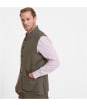 Men’s Schoffel Holcot Tweed Waistcoat - Loden Green Herringbone Tweed