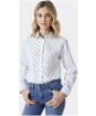 Women’s Crew Clothing Classic Spot Shirt - White / Blue Spot