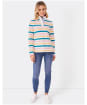 Women’s Crew Clothing Padstow Sweatshirt - Apricot / White / Coral
