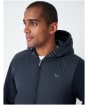 Men’s Crew Clothing Hybrid Hoody Sweater Jacket - Heritage Navy