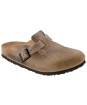 Birkenstock Boston Oiled Leather Clogs - Narrow Footbed - Tobacco Brown