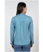 Women’s Lily & Me Hailey Frill Relaxed Fit Cotton Shirt - Sea Mist