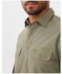 Men’s R.M. Williams Long Sleeve Cotton Bourke Shirt - Olive