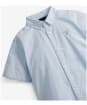 Boy's Barbour Camford Short Sleeve Tailored Fit Cotton Blend Shirt, 10-15yrs - Sky
