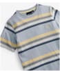 Boy's Barbour Hamstead Stripe Short Sleeve Crew Neck Cotton T-Shirt, 10-15yrs - Niagra Mist
