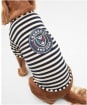 Barbour Dog Printed Logo Striped T-Shirt - Navy / Ecru