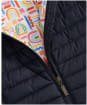 Girl's Barbour Glasney Quilted Gilet, 6-9trs - Dark Navy / Abstract Rainbow