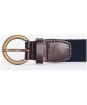 Women's Barbour Leather Stretch Webbing Belt - Navy
