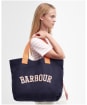 Women's Barbour Logo Holiday Tote Bag - Navy