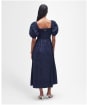 Women's Barbour Macy Checked Cotton Midi Dress - Navy