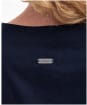 Women's Barbour Rutherglen Button Through Cotton Linen Blend Midi Dress - Navy