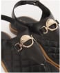 Women's Barbour Vivienne Leather Toe Post Sandals - Black
