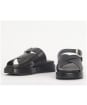 Women's Barbour Annalise Chunky Soled Leather Slide Sandals - Black