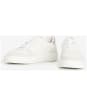 Women's Barbour Celeste Lace Up Cupsole Leather Sneakers - White / Silver