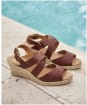 Women's Barbour Yolanda Leather Espadrille Sandals - Tan