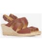 Women's Barbour Yolanda Leather Espadrille Sandals - Tan