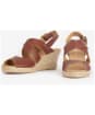 Women's Barbour Yolanda Leather Espadrille Sandals - Tan