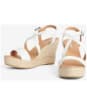 Women's Barbour Lucia Leather Espadrille Wedge Sandals - White
