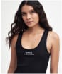 Women's Barbour International Ozanne Rib Tank Mini Dress - Black