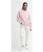 Women's Barbour Clifton Knitted Funnel Neck Jumper - Shell Pink
