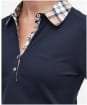 Women's Barbour Malvern Polo Shirt - Navy / Primrose Tartan