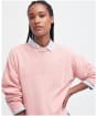 Women's Barbour Sandgate Relaxed Fit, Crew Neck Sweatshirt - Shell Pink Wash