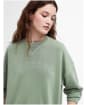 Women's Barbour Sandgate Relaxed Fit, Crew Neck Sweatshirt - Nephrite Green Wash