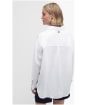Women's Barbour Hampton Relaxed Fit Linen Shirt - White