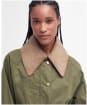Women's Barbour Hutton Oversized Showerproof Jacket - Dusky Green