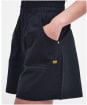 Women's Barbour International Parisse Cotton Linen Blend Shorts - Black