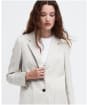 Women's Barbour Celeste Tailored Linen Blend Blazer - French Oak Pinstripe