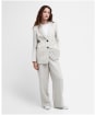 Women's Barbour Celeste Tailored Linen Blend Blazer - French Oak Pinstripe