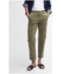 Women's Barbour Cropped Chino Trousers - Khaki