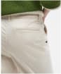 Women's Barbour Cropped Chino Trousers - Ecru
