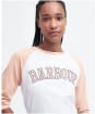Women's Barbour Northumberland T-shirt - White / Soft Apricot