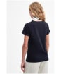 Women's Barbour Highlands Short Sleeve Jersey T-Shirt - Navy