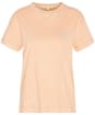 Women's Barbour Sandgate Dropped Armhole, Short Sleeve Cotton T-Shirt - Soft Apricot