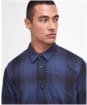Men's Barbour International Stoke Cotton Overshirt - Cobalt Blue