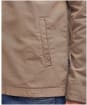 Men's Barbour Glendale Zip Through Cotton Overshirt - Military Brown