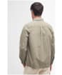 Men's Barbour Glendale Zip Through Cotton Overshirt - Dusty Green