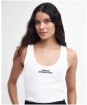 Women's Barbour International Ozanne Jersey Rib Tank Top - White