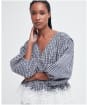 Women's Barbour Glamis Seersucker Popover Top - Navy Check
