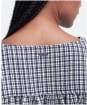 Women's Barbour Glamis Seersucker Popover Top - Navy Check