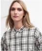 Women's Barbour Angelonia Oversized Cotton Shirt - Olive Check