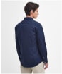 Men's Barbour Comfort Stretch Long Sleeve Cotton Blend Shirt - Navy